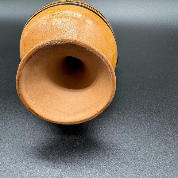 Peruvian handmade and hand-painted red clay pitcher / jug Eclectic Decor Pottery - Picture 6 of 8